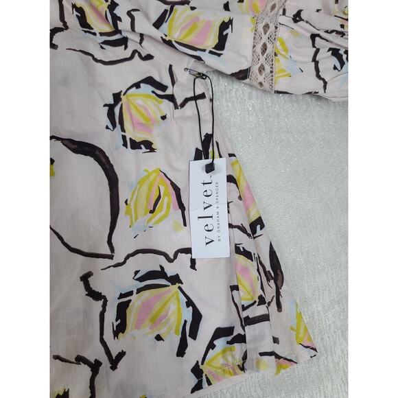 Velvet by Graham & Spencer Zoey in Lilypad print lace NWT Size Large Boho Garden - Picture 5 of 9